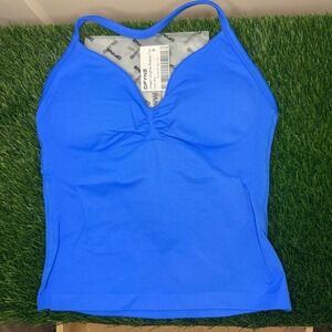 Dfyne impact longline strappy top electric blue medium